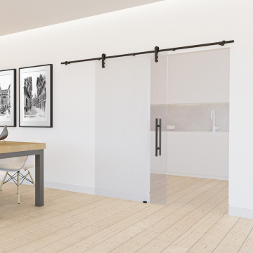 PREMIUM Schiebetür mit Aushebesicherung Bertie Wand Schwarz Design