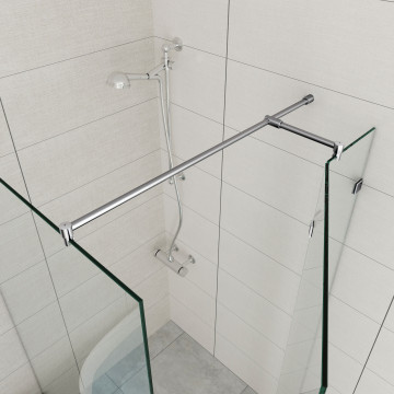 Stabilisierungsstange mit T-Stück für Duschwand Kiana Edelstahl Design Material Edelstahl