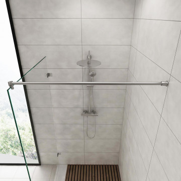 Duschwandstabilisierungsset, 90°, Ø 19 mm, L = 1500 mm, für Glasdicke 6 - 10 mm, Modell 6022, glänzend Edelstahl-304