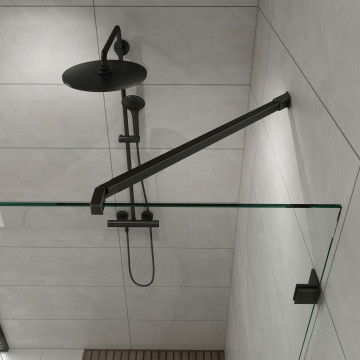 Stabilisierungsstangen-Set für Wandmontage 45° Felicienne Schwarz Design 1000 mm