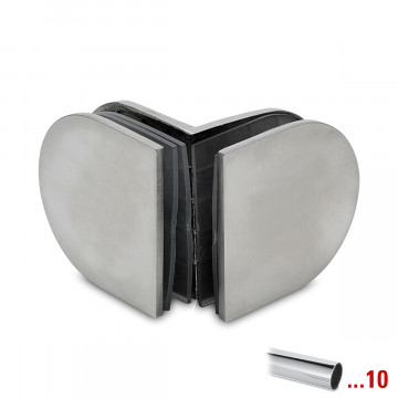 Winkelverbinder 90°, abgerundet Deanne Chrom Design Material Edelstahl