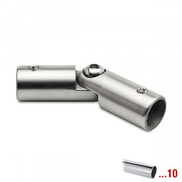 Rohrverbinder für Rohr Ø 19,0 mm, variabel Manuela Chrom Design Material Edelstahl