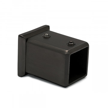 Wandflansch 90° für Vierkantrohr 20 x 20 mm Erni Schwarz Design