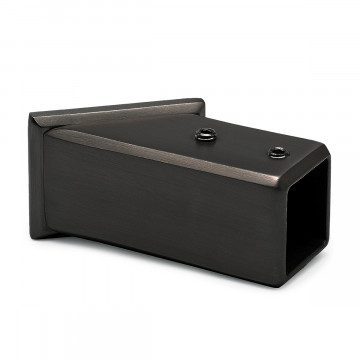 Wandflansch 45° für Vierkantrohr 20 x 20 mm Aralia Schwarz Design