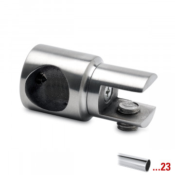Glashalter geschlossen für Rohr Ø 19,0 mm Maty Chrom Design Material Zamak