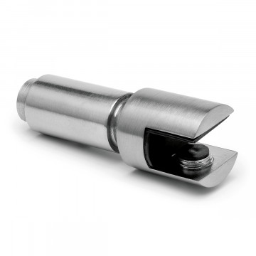 Glashalter für Rohr Ø 19,0 mm, Deckenmontage Alla Edelstahl Design Material Zamak