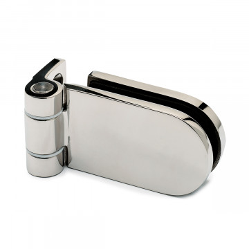Glastürscharnier Kirstin Glas / Wand Chrom Design Material Edelstahl