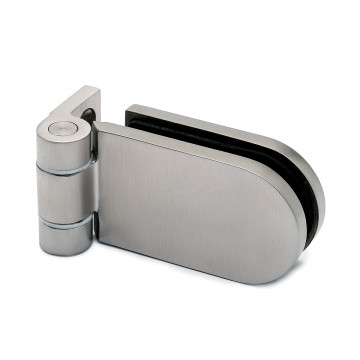 Glastürscharnier Kirstin Glas / Wand Edelstahl Design Material Edelstahl