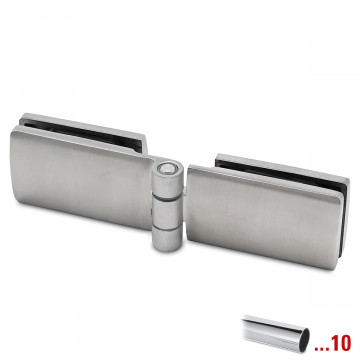 Glastürscharnier Helena Glas / Glas Chrom Design Material Edelstahl
