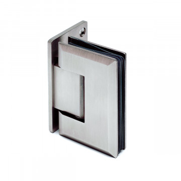 Glastürscharnier Akasha Glas / Wand einseitiger Fuß Edelstahl Design Material Edelstahl