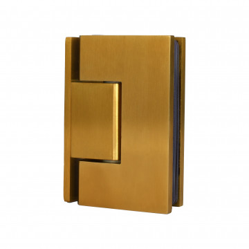 Glastürscharnier Akasha Glas / Wand einseitiger Fuß Messing matt Design