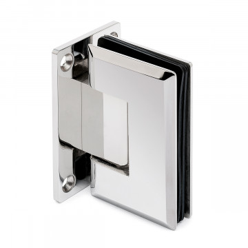Justierbares Scharnier für Glastüren Tatum Glas / Wand beidseitiger Fuß Chrom Design Material Edelstahl