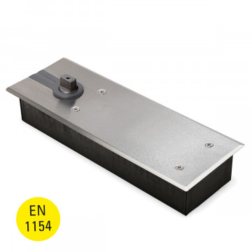 Bodentürschließer mit hydraulischer Technologie Larissa Edelstahl Design Material Edelstahl