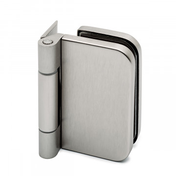 Glastürscharnier Cassie Edelstahl Design Material Zamak