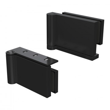 Glastürscharnier Gilda DIN rechts Schwarz Design