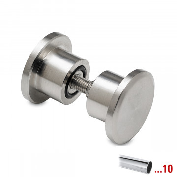 Glastürknopf, zweiseitig Lioch Chrom Design Material Edelstahl