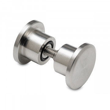 Glastürknopf, zweiseitig Lioch Edelstahl Design Material Edelstahl