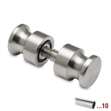 Glastürknopf, zweiseitig Acantha Chrom Design Material Edelstahl