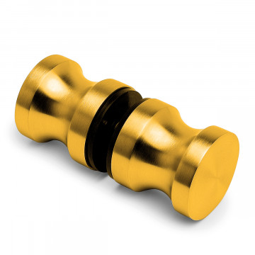 Glastürknopf, zweiseitig Margherita Messing matt Design