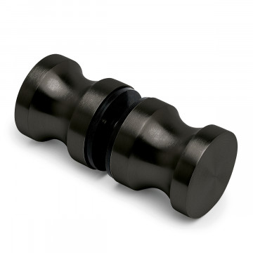 Glastürknopf, zweiseitig Margherita Schwarz Design