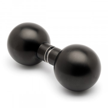 Glastürknopf, zweiseitig Halina Schwarz Design