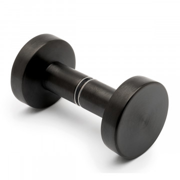 Glastürknopf, zweiseitig Maroucha Schwarz Design