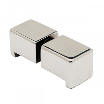 Glastürknopf, zweiseitig Aije Chrom Design Material Edelstahl