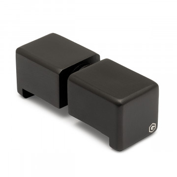 Glastürknopf, zweiseitig Aije Schwarz Design