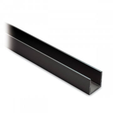 U-Profil 15 x 15 x 15 mm Aluminium Schwarz Design