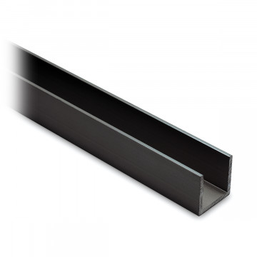 U-Profil 20 x 20 x 20 mm Aluminium Schwarz Design