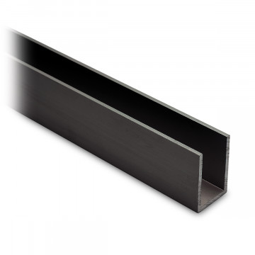 U-Profil 30 x 20 x 30 mm Aluminium Schwarz Design