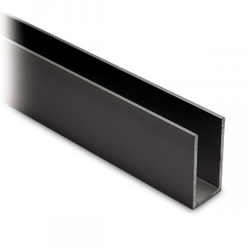 U-Profil 40 x 20 x 40 mm Aluminium Schwarz Design