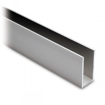 U-Profil 40 x 20 x 40 mm Aluminium silber matt eloxiert