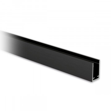 U-Profil 40 x 25 x 40 mm Aluminium Schwarz Design