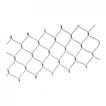 Easy Q-web Kabelnetz, Maschenweite 60 mm, Höhe 600 mm, Länge 50 m, Modell 7910, Edelstahl