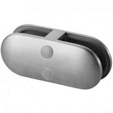 Glasverbinder gerade Edelstahl matt geschliffen Modell 2870