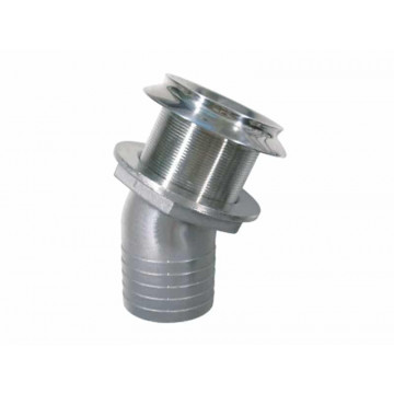 Auspuffdurchlass mit Klappe 25° 2" (50 mm) Edelstahl-316 (A4)