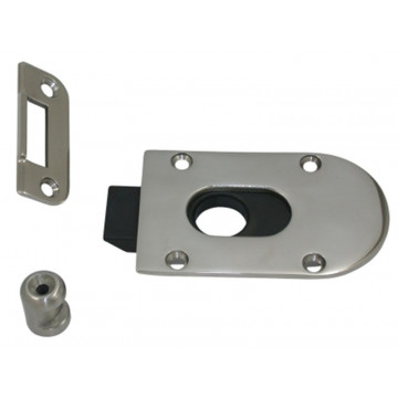 Schiebeschloss für Einbau federgelagert 91 x 56 mm Edelstahl-316 (A4)