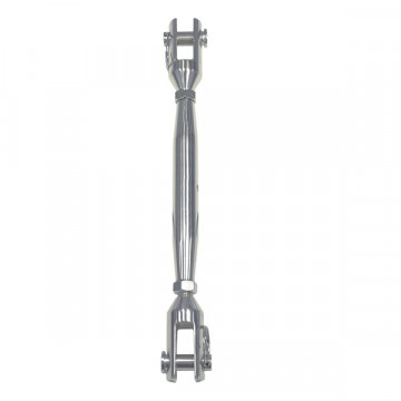 Wantenspanner Gabel-Gabel gedrehte Ausführung M12 Bolzen 12 mm Edelstahl-316 (A4)