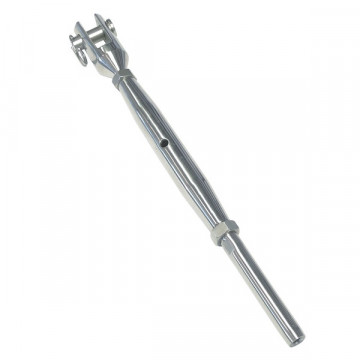Wantenspanner Gabel-Terminal gedrehte Ausführung 10 mm/M16 Bolzen 16 mm Edelstahl-316 (A4)