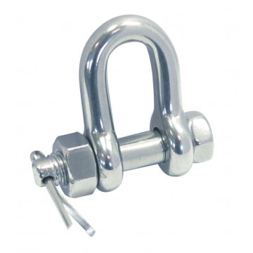 Rundschäkel mit Mutter und Splint Bolzen 19 mm Bügel 16 mm Edelstahl-316 (A4)