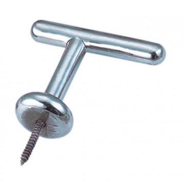 Kleiderhaken mit Holzgewinde 40 mm Edelstahl-304 (A2)