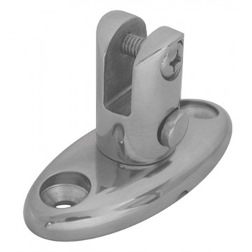 Verdeckbeschlag Gabelkopf dreh- und abnehmbar 75 x 35 mm Edelstahl-316 (A4)