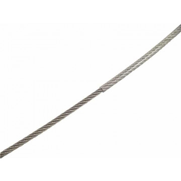 Edelstahldrahtseil 7x7 sZ PVC klar ummantelt  1,25/2 mm (250m) Edelstahl-316 (A4)