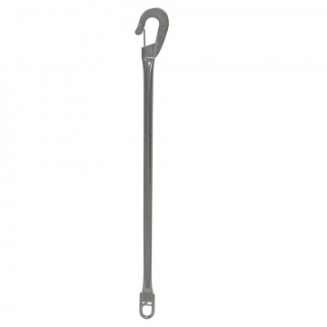 Bojenhaken mit Sicherung 25 x 900 mm Edelstahl-316 (A4)