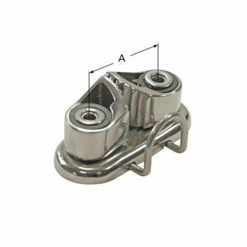 Schotklemme mit Führung für Seil 3-6 mm Edelstahl-316 (A4)