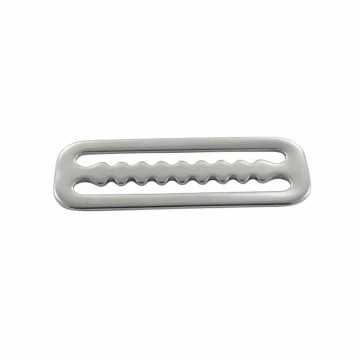 Gurtschnalle mit verzahntem Steg 60 x 23,5 mm für Gurtbreite 50 mm Edelstahl-316 (A4)