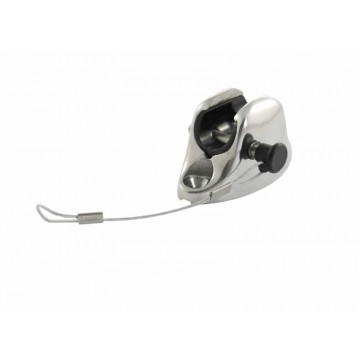 Verdeckbeschlag für Kugelkopf flach 60 mm Edelstahl-316 (A4)