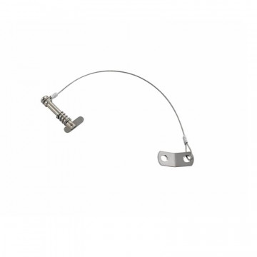 Sicherungsseil mit Klappnasenbolzen 255 mm Klappnasenbolzen 6 x 40 mm Edelstahl-316 (A4)