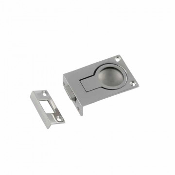 Einlassgriff rechteckig mit Schließblech 57 x 40 mm Edelstahl-316 (A4)